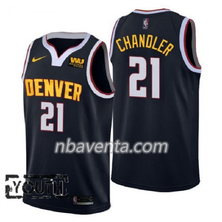 Camiseta Niños Denver Nuggets Wilson Chandler 21 2018-2019 Nike Navy Swingman